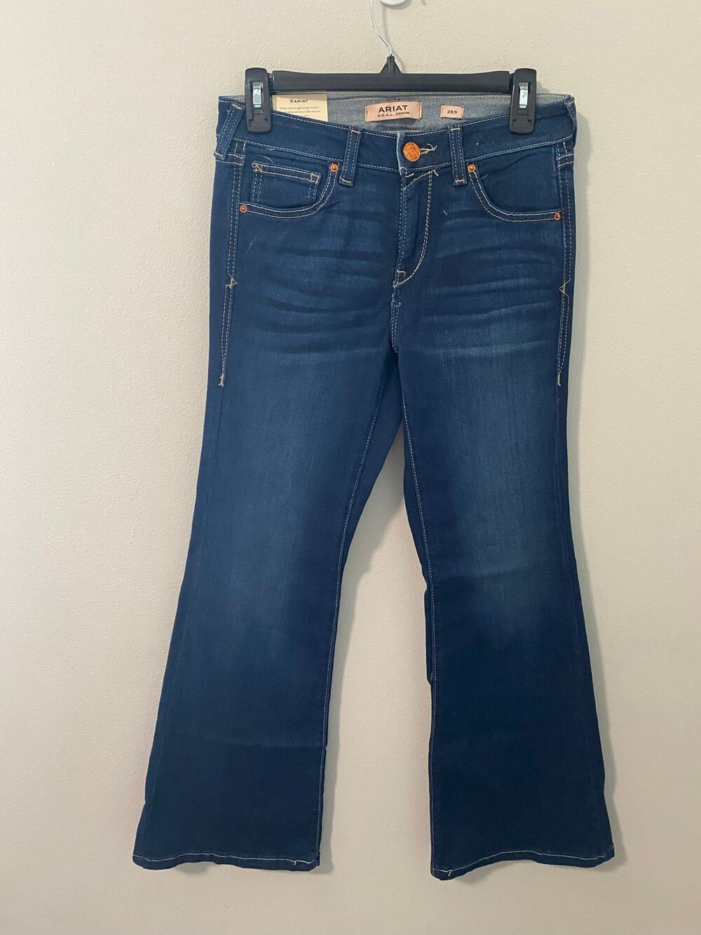 New Ariat Ultra Stretch Perfect Rise Flare Jeans Women's 28 Short Dark Wash